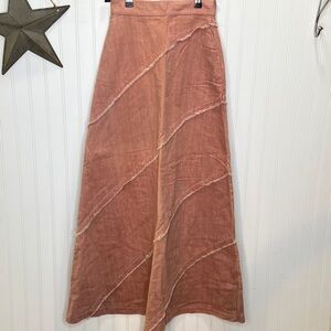 Bohemian Pink Maxi Skirt Waist 24”